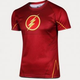เสื้อยืดรัดรูป แขนสั้น The Flash 