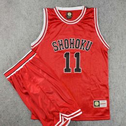 ชุดบาส Slamdunk Shohoku No.11 Rukawa สีแดง 